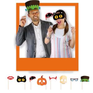 Halloween Photo Booth -kuvausrekvisiitta, 8 osaa
