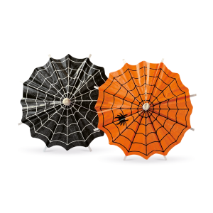 Sateenvarjo cocktailtikku Halloween hämähäkinseitti 8 kpl