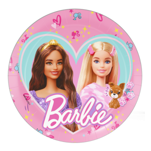 Barbie pahvilautaset  18 cm, 8 kpl