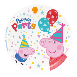 Pipsa Possu pahvilautaset "Peppas party" 18 cm, 8 kpl