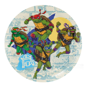 Ninja Turtles Teini-ikäiset mutanttininjakilpikonnat pahvilautaset 18 cm, 8 kpl
