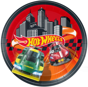 Hot Wheels pahvilautaset  23 cm, 8 kpl
