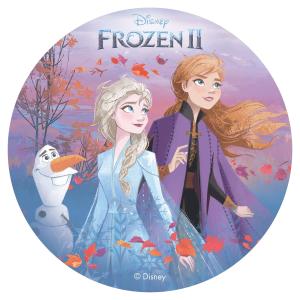 Syötävä kakkukuva Frozen 2 Elsa, Anna ja Olaf, 20 cm