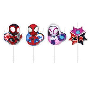 Spidey ja hänen ystävät kakkukynttilät 4 kpl