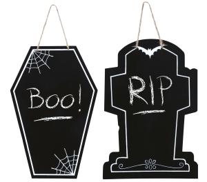 Halloween-liitutaulu, puinen, 40 x 27 cm