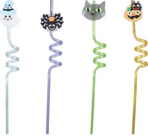 Halloween-muovipillit 27 cm, 4 kpl
