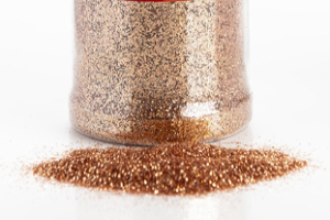Irtoglitter / Ilmapalloglitter ruusukulta, 100 g purkki