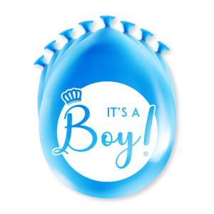 Ilmapallot "Its a boy" vaaleansininen, 8 kpl