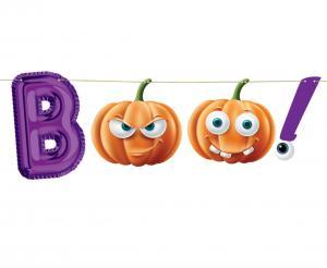 Halloween "BOO!" viiri, 150 cm