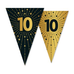 Lippuviiri "10" musta + kulta, 10 m