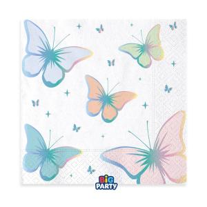 Perhoset lautasliinat 33 x 33 cm, 16 kpl