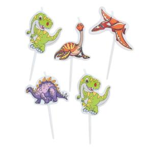 Dinosaurus kakkukynttilät, 5 kpl