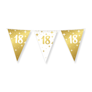 Lippuviiri "18" kulta + valkoinen, 10 m