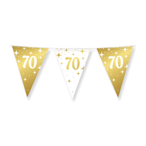 Lippuviiri "70" kulta + valkoinen, 10 m
