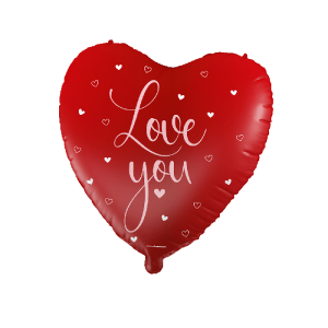 Foliopallo "Love you" punainen 46 cm