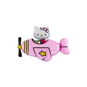 Foliopallo Hello Kitty lentokoneessa, 76 x 52 cm