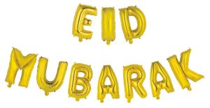 Eid Mubarak ilmapallobanneri kulta