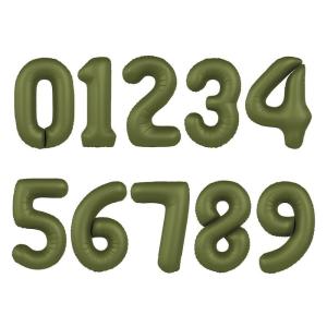 Foliopallo suuri oliivinvihreä 0 - 9, 86cm