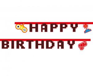 Gaming party "Happy birthday" banneri