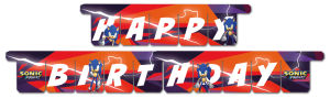 Sonic Happy birthday banneri 3 m