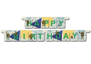 Ninja Turtles Teini-ikäiset mutanttininjakilpikonnat  Happy birthday banneri 3 m