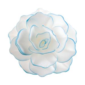 Syötävä vohvelikukka - Ruusu valkoinen vaaleansinisillä reunoilla, 12,5 cm