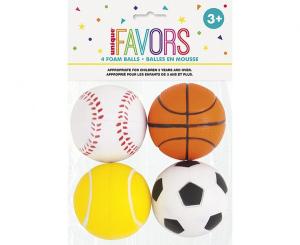 Lahjasetti vaahtomuovipalloja 4 erilaista palloa