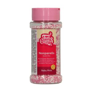 Baby pink - nonparellit (vaaleanpunainen ja valkoinen), 80 g - Gluteeniton