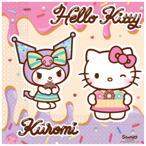 Hello Kitty & Kuromi lautasliinat, 20 kpl