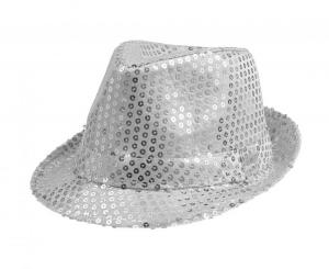Popparin hattu / Paljetti hattu, hopea