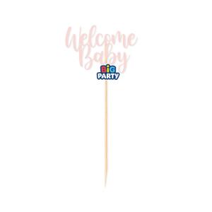 Vaaleanpunainen Welcome baby -kakunkoriste