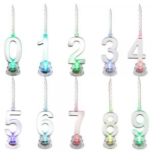 Kakkukynttilä LED-valolla 0 - 9