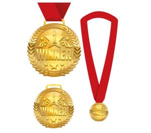 Palkintomitali "1 WINNER"