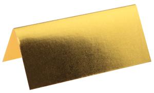 Paikkakortti metallikulta 7 x 3 cm, 10 kpl