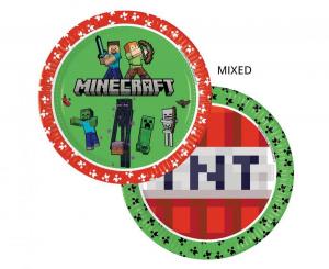 Minecraft TNT pahvilautaset 23 cm, 8 kpl