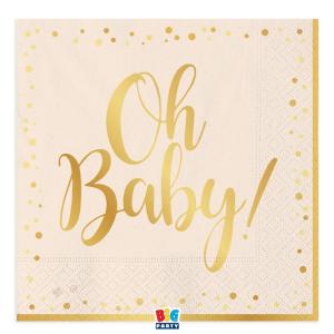 Lautasliina Oh baby 33 x 33 cm, 16 kpl