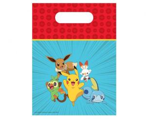 Pokemon muoviset lahjapussit, 6 kpl