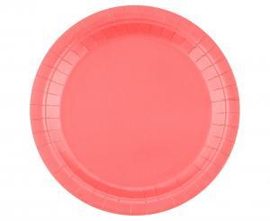 Iso pahvilautanen ruusunpunainen/pinkki 23 cm, 14 kpl