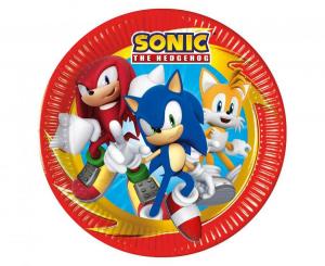 Sonic pahvilautaset 23 cm, 8 kpl