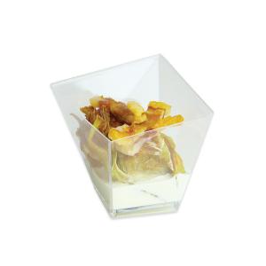 Muovikupit finger food neliö kirkas 5,5 x 5,5 x 3,5 cm, 12 kpl