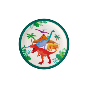 Dinosaurus-pahvilautaset 22,6 cm,  8 kpl