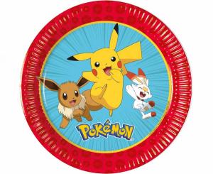 Pokemon pienet pahvilautaset 19,5 cm, 8 kpl