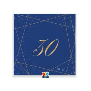 Pieni lautasliina sininen numerolla 30, 20 kpl