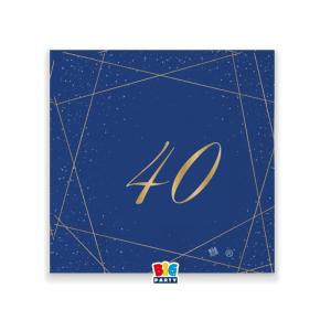 Pieni lautasliina sininen numerolla 40, 20 kpl