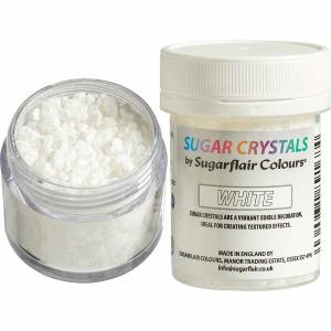 Syötävä sokerikristalli valkoinen, 40 g - Sugarflair