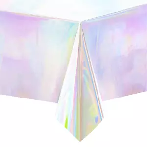 Muovinen pöytäliina Irisoiva / sateenkaarenhohtoinen 137 x 274 cm