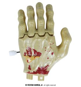 Liikkuva zombie-käsi 9 cm – vetomekanismilla