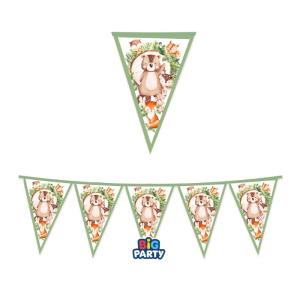 Metsän eläimet lippuviiribanneri 3 m