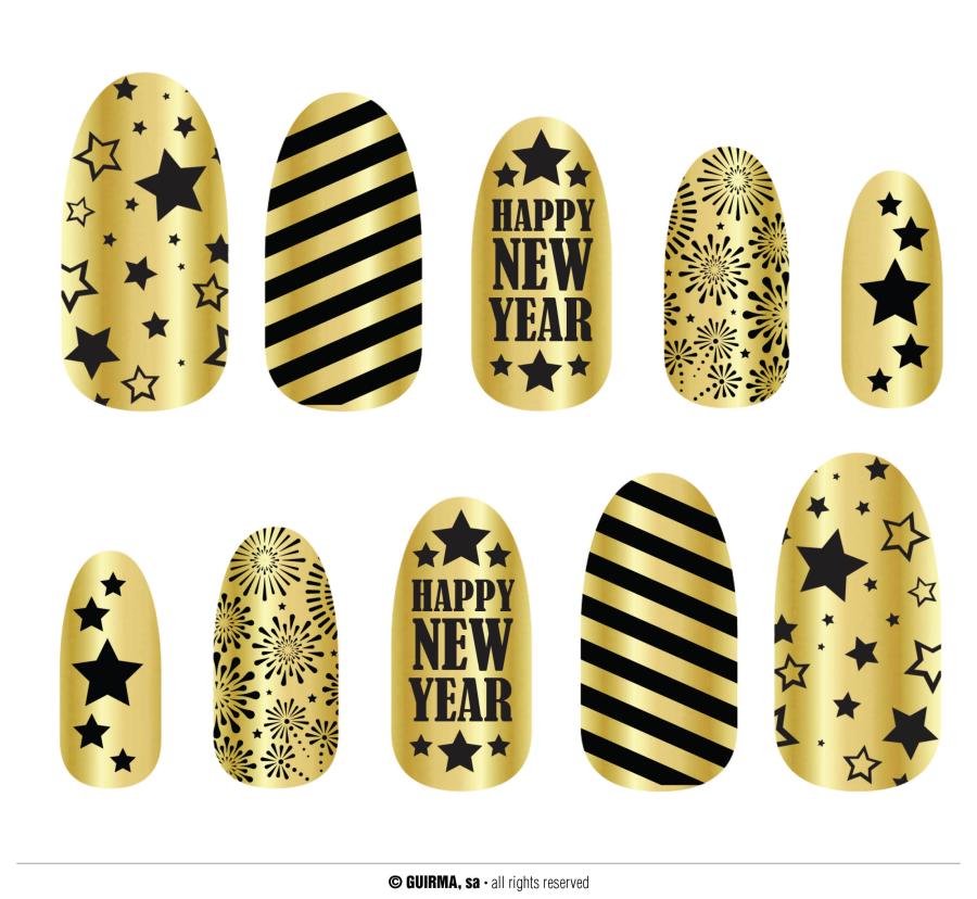 Happy New Year kynsitarrat, 12 kpl