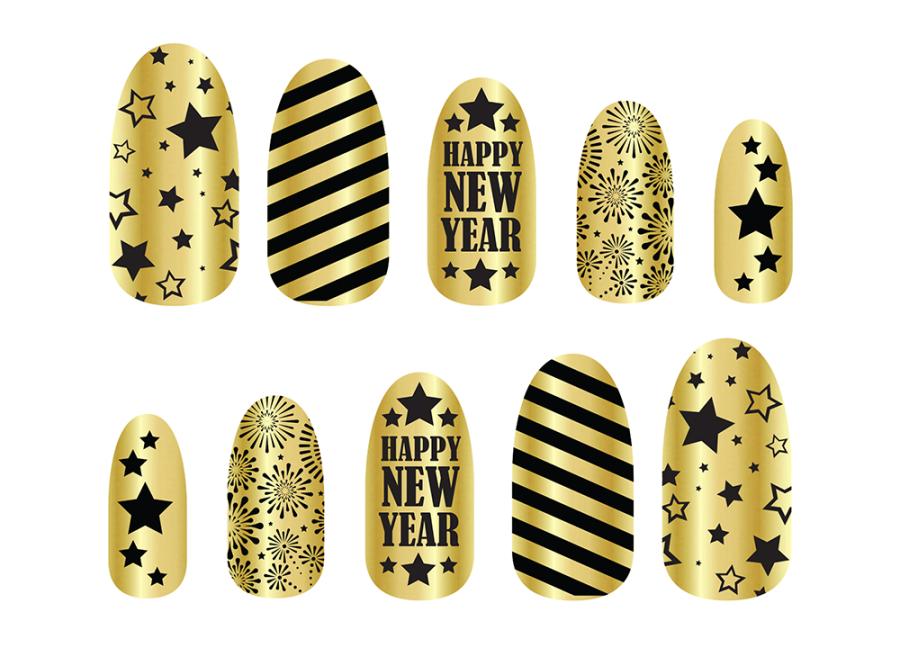 Happy New Year kynsitarrat, 12 kpl
